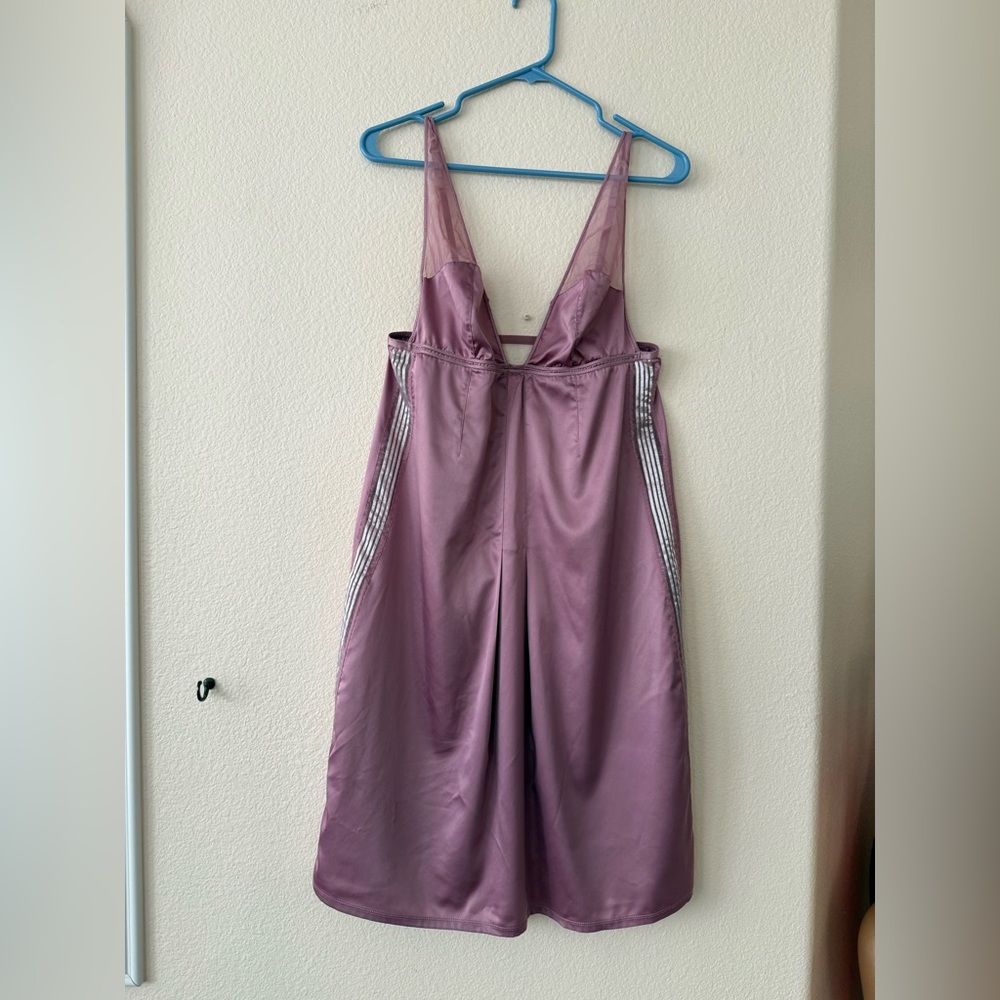 VICTORIA'S SECRET Satin Open-Back Slip Dress